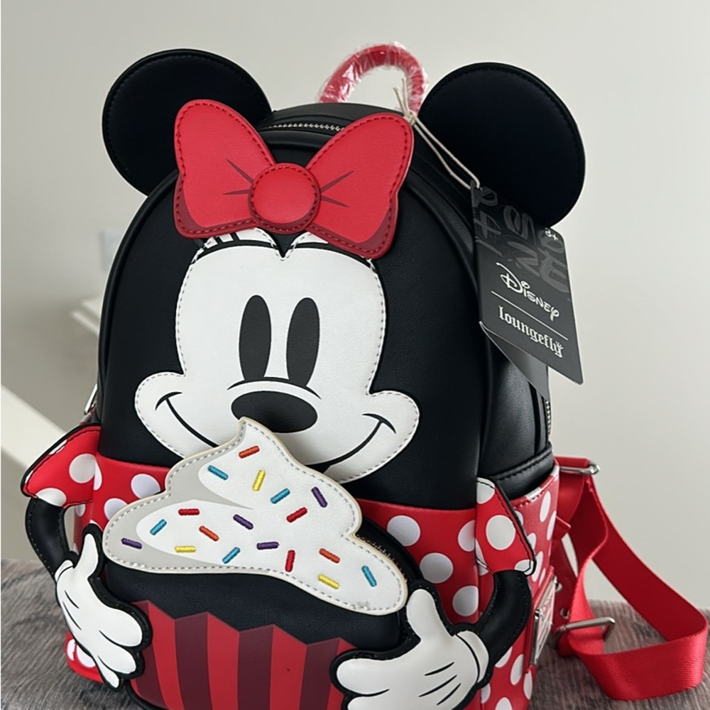 Disney Red and Black Minnie Mouse Backpack